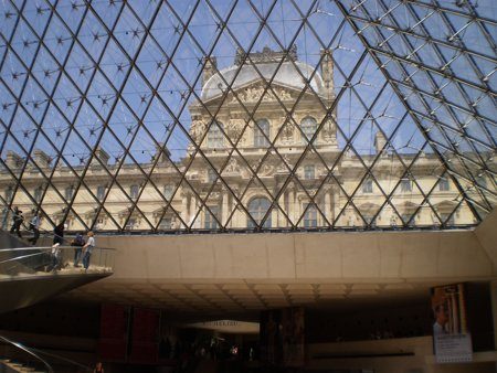 Pyramid inside out view, Louvre