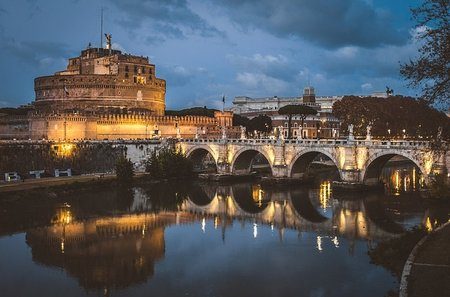 Castel Sant'Angelo illuminated at night