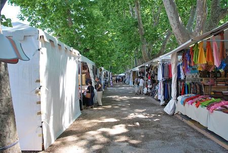 Street Shops Along Tiber Rome