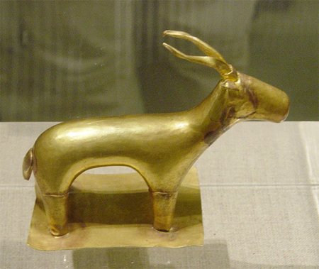 Golden Ibex Sculpture, Museum of Prehistoric Thera