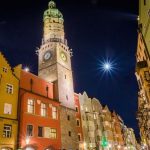 Innsbruck City Tower at night