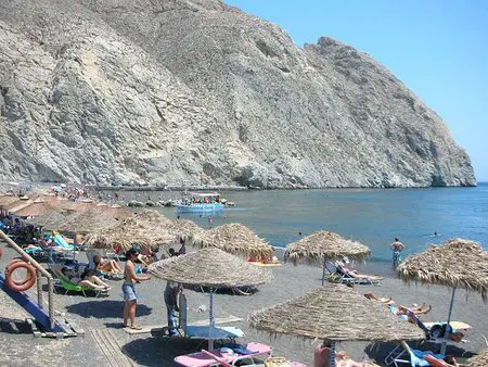 Perissa Beach, Santorini