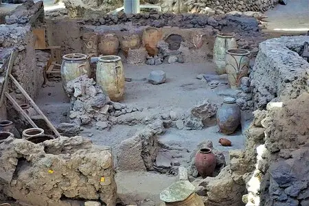 Pottery Items, Akrotiri Archaeological Site