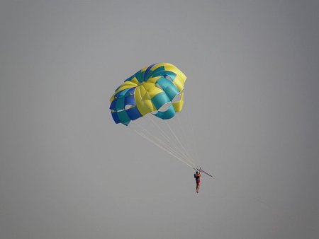 Parasailing at Perivolos Beach