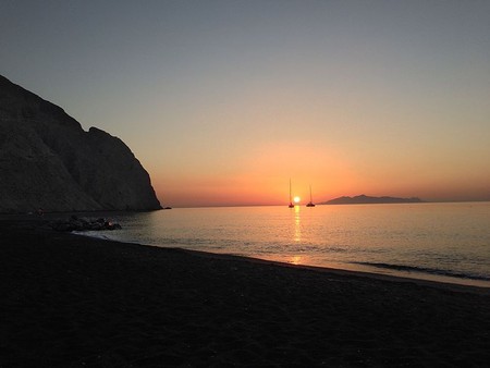 Sunrise at Perissa Beach