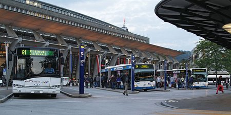 Buses at Lucerne Railway Station