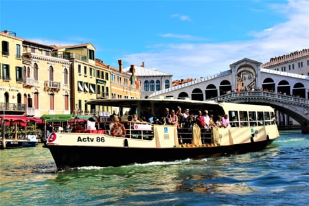 Vaporetto (Water Bus) on Grand Canal