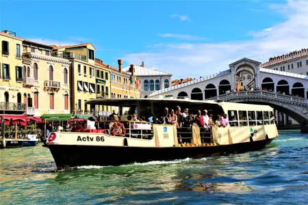 Vaporetto (Water Bus) on Grand Canal